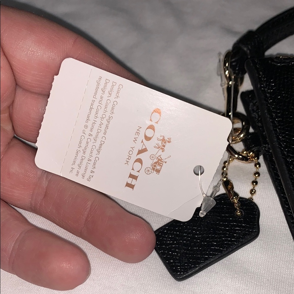 Coach Black Leather Wristlet with Gold‎ Details - 5100 - Picture 7 of 14